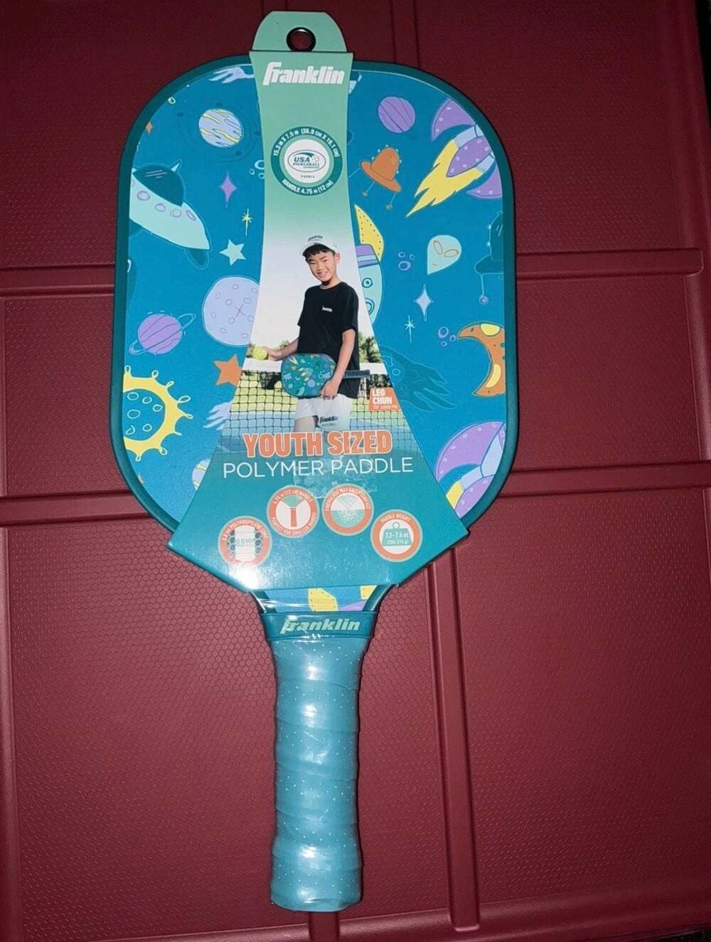 Franklin Sports Youth‎ Leo Chun Space Graphic Fiberglass Pickleball Paddle